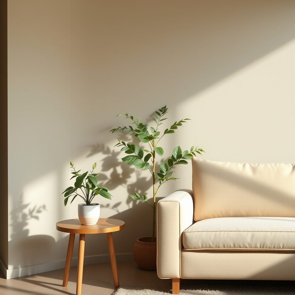A calm, sunlit reading corner